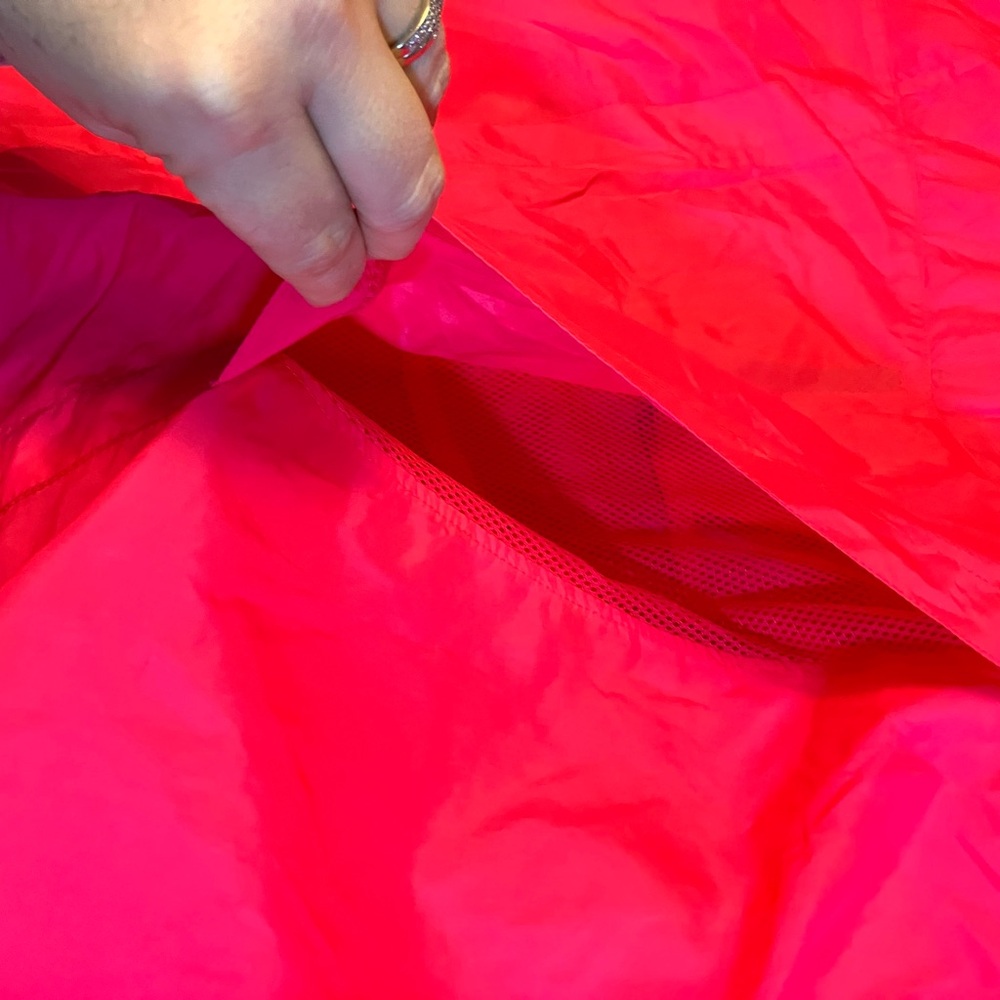 VNTG Nike Anorak Windbreaker Neon Pink Jacket Blue Swoosh Colorblock 90S XL READ - Picture 10 of 12